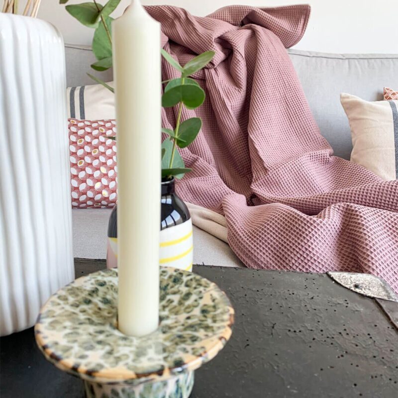 Knuffeldeken - Oud Roze & Zandwit - 145x210 cm - Afbeelding 4