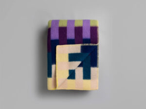 Røros "Åsmund Bold" - Wollen Plaid - Geel / Violet