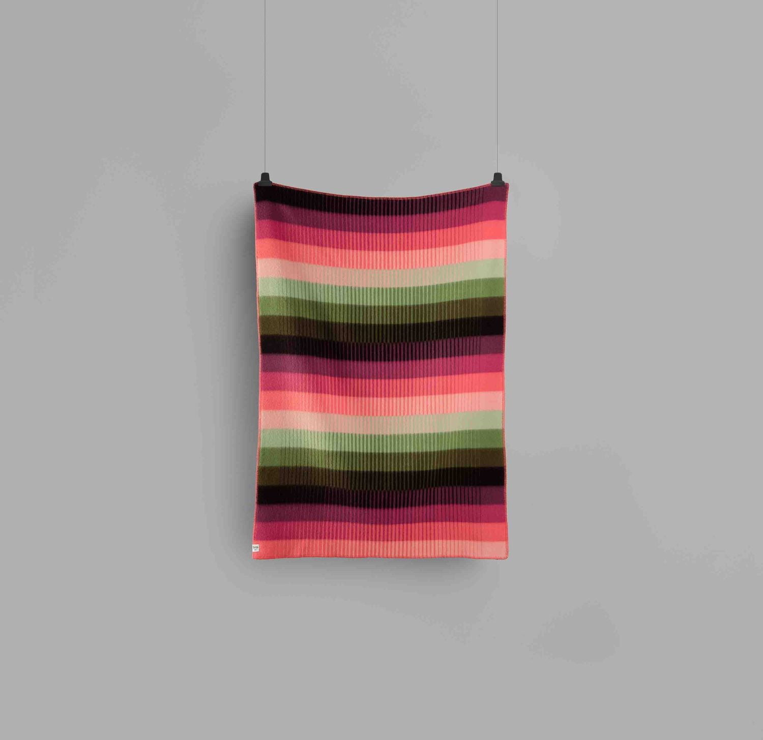 Røros “Åsmund Gradient” – Scheerwollen Plaid – Roze/Groen