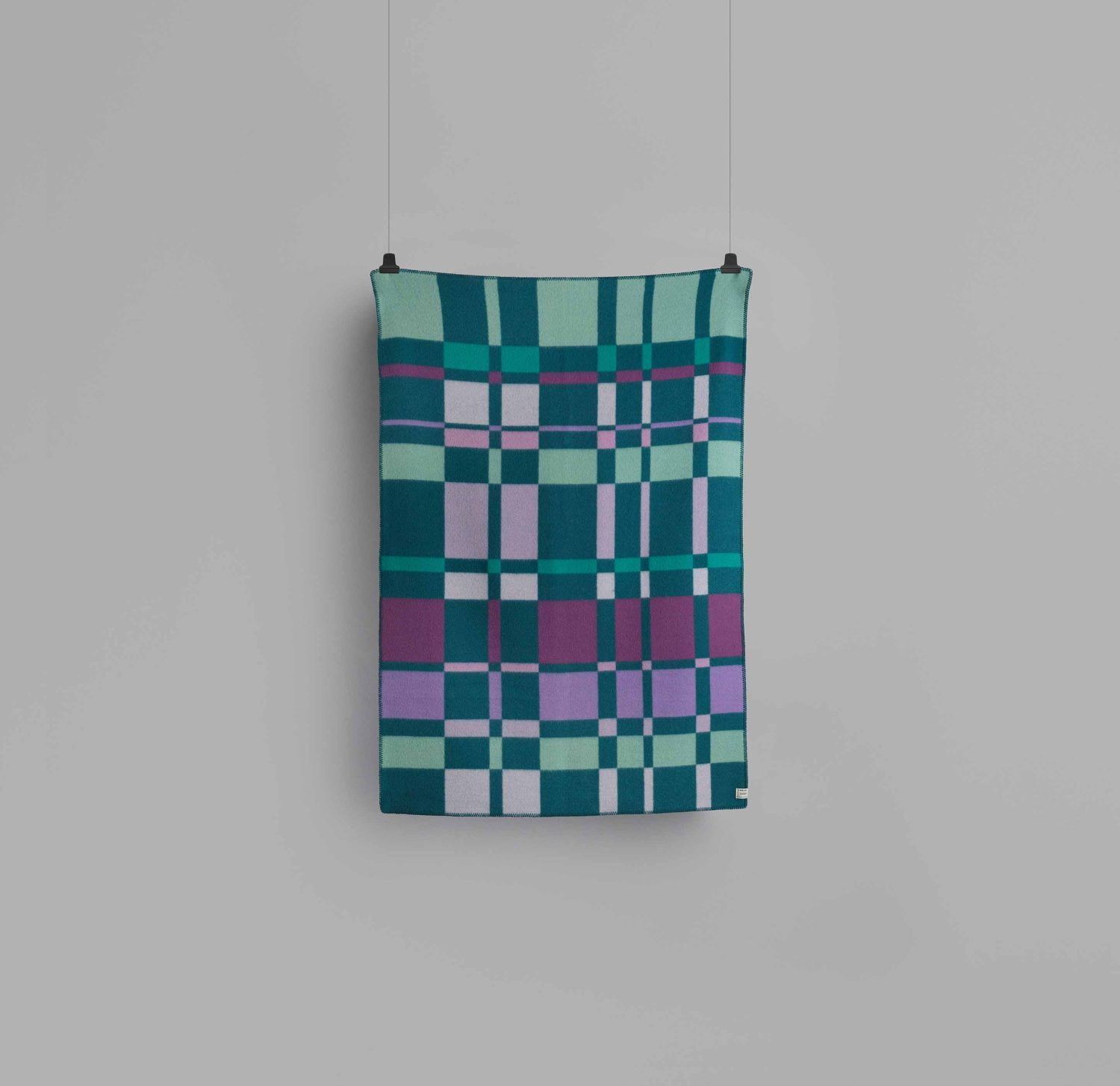 RØROS “CITY” – WOLLEN PLAID – AQUA