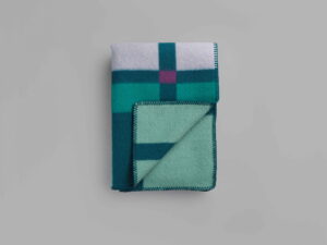 RØROS “CITY” – WOLLEN PLAID – AQUA