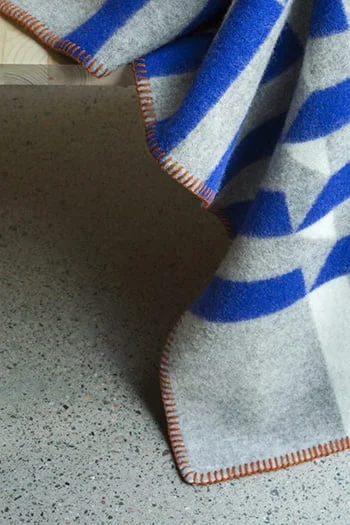 RØROS “KVAM” – WOLLEN PLAID – BLAUW