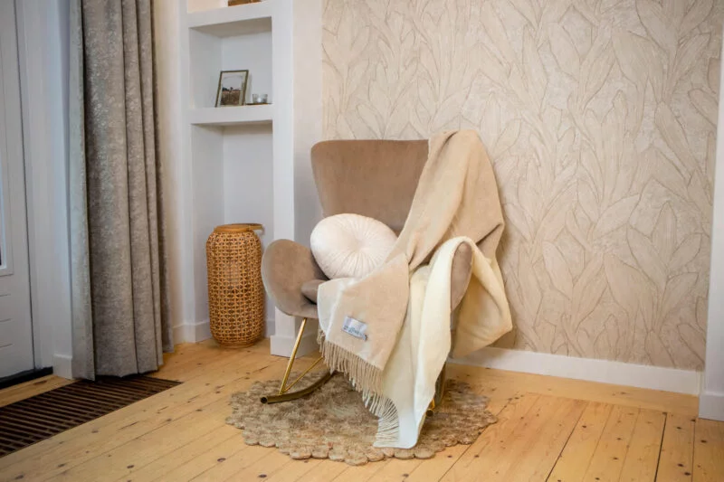 Tweedmill - Wollen plaid - Geweven - Beige & Crème