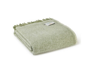 Tweedmill - Wollen plaid - Geweven - Groen & Crème