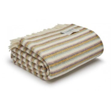 Tweedmill - Wollen plaid - Gestreept - Sunset