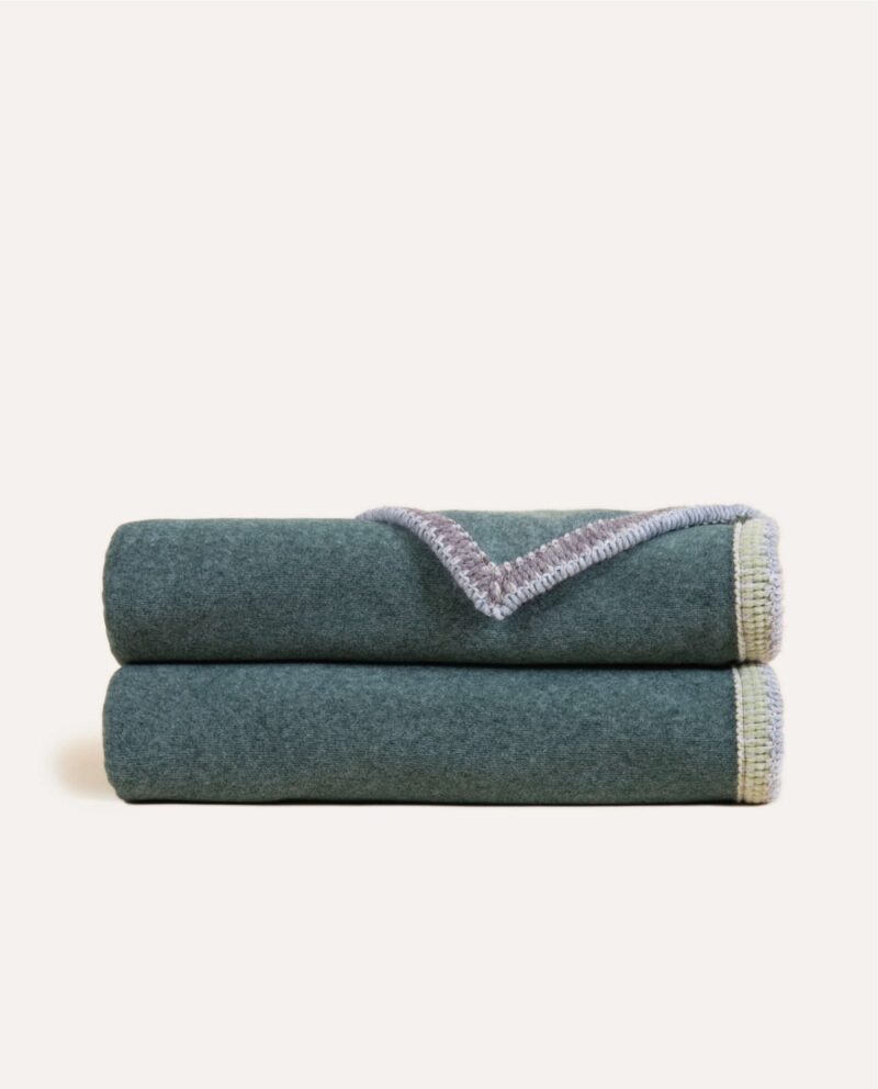 FratiHome - Zachte Bamboe Plaid - Groen/Blauw