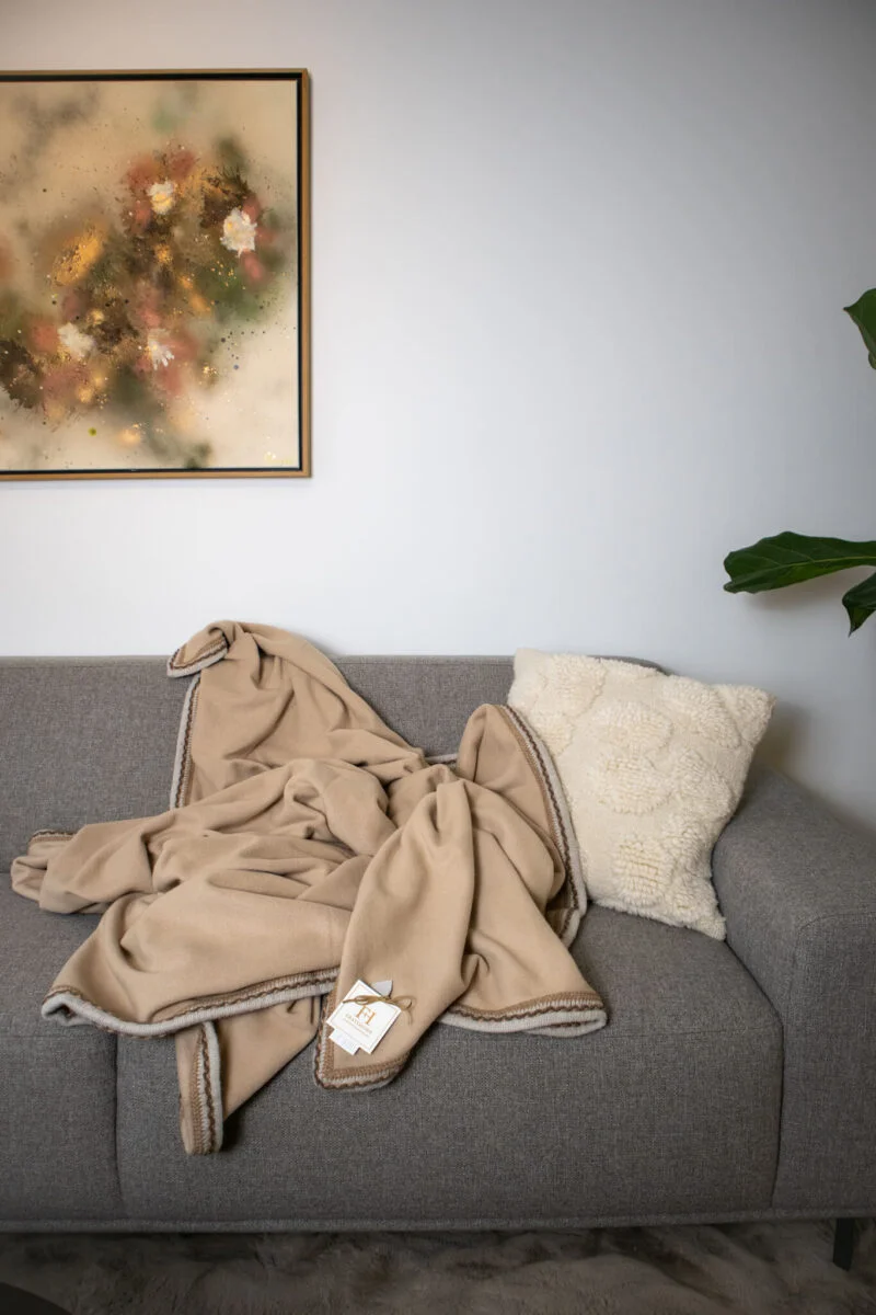 FratiHome - Zachte Katoenen Plaid - Beige