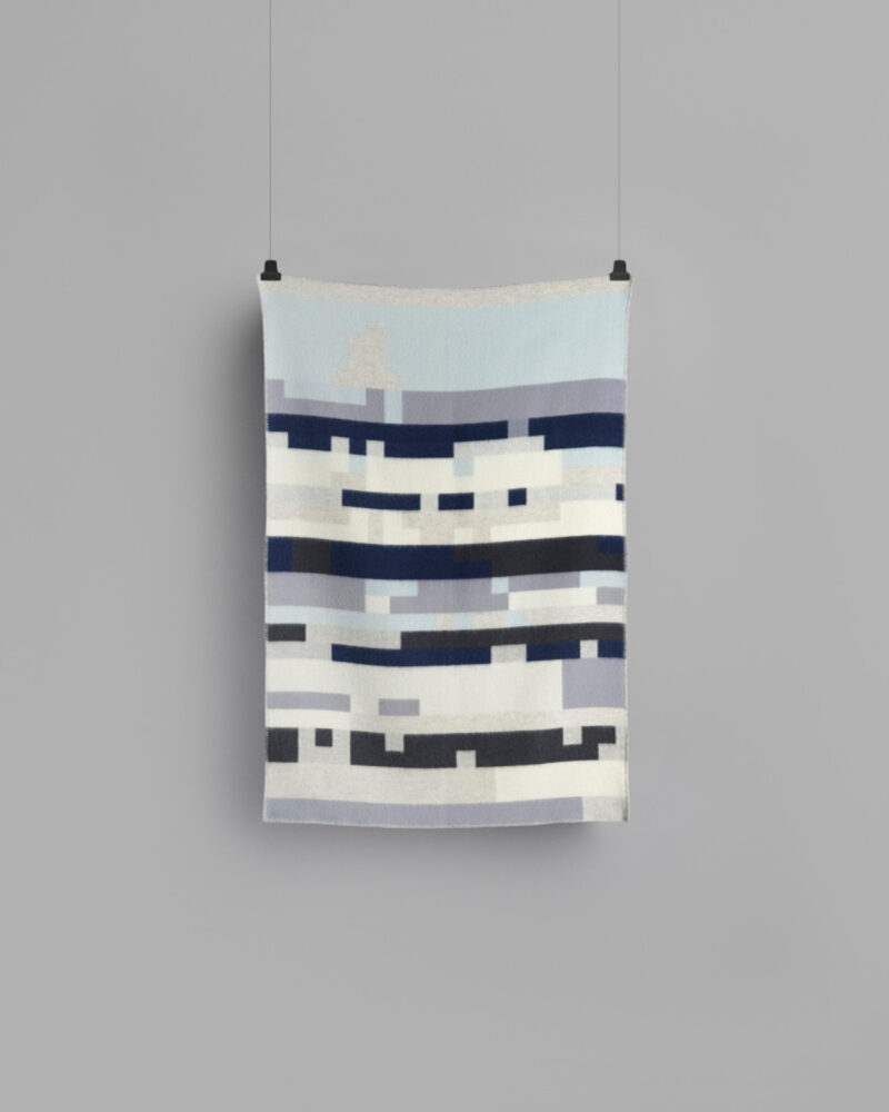Røros “Bergstaden” – Wollen Plaid – Grijs Blauw