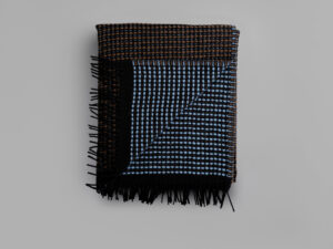 Røros “Lofoten” – Wollen Plaid – Blauw Bruin