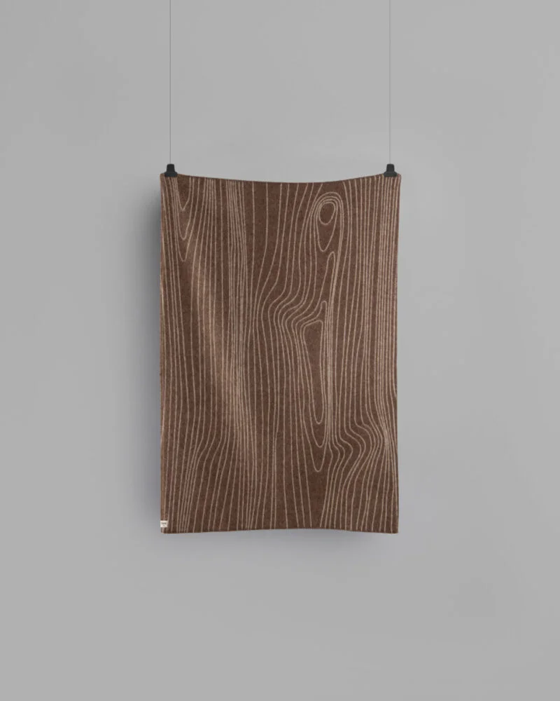 Røros “Skog” – Wollen Plaid – Bruin