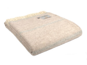 Tweedmill – Wollen Plaid – Gestreept – Hazel