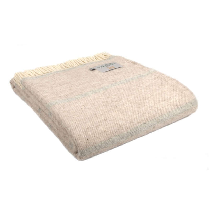 Tweedmill – Wollen Plaid – Gestreept – Hazel