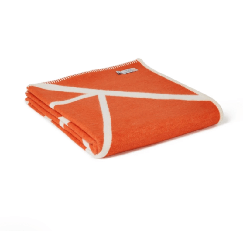 Tweedmill - Katoen - Geometrisch - Oranje & Crème