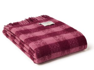 Tweedmill - Wollen Plaid - Geblokt Burgundy